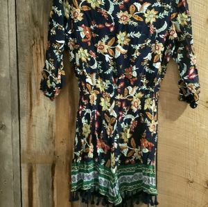 Womens Romper, Floral, MEDIUM